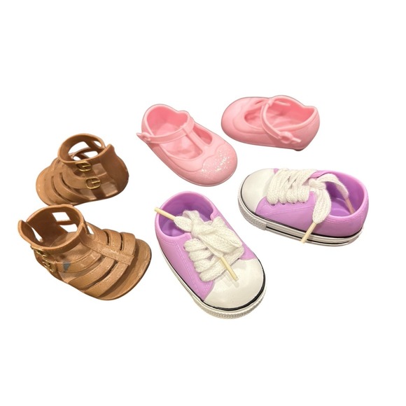 American Girl Dolls Shoes Boots 18 Inch Doll Shoes Our Generation Lot Of 14 - Picture 5 of 7